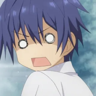 😱 76095844 Anime, geschockt, überrascht, Junge, Cartoon telegram sticker