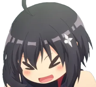 😂 5d1a9a56 Anime, Kartun, Karakter, Perempuan, Senyum, Bahagia telegram sticker