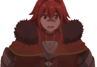 😱 699d5a89 anime, terkejut, rambut merah, bingung, karakter anime telegram sticker