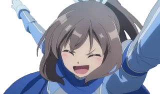 😂 78b7ecaf Anime, Gadis, Menyemangati, Senang, Bersemangat, Imut telegram sticker