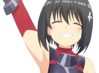 😄 8d39cc72 Gadis anime, Senang, Tersenyum, Lucu, Kartun, Karakter telegram sticker