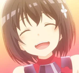 😀 bb0490eb Anime, Gadis, Senyum, Lucu, Ilustrasi telegram sticker