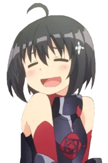 😀 f7f9b1a3 anime, karakter, gadis, imut, tersenyum, animasi telegram sticker