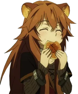 ☺ 5eda8950 Raphtalia The Rising of the Shield Hero Аниме, Милый, Еда, Каваий, Тануки, Девушка telegram sticker