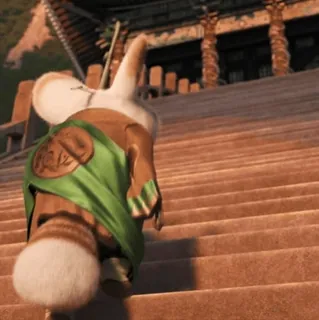 🥋 f3008b70 Master Oogway Kung Fu Panda Oogway, Kung Fu Panda, tortuga, sabio, ascender, escaleras telegram sticker