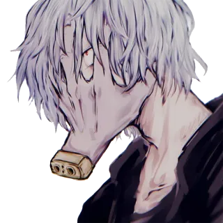 😐 21c0a486 Tomura Shigaraki My Hero Academia Anime, Manga, Cattivo, Personaggio, Fanart telegram sticker