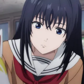 🙂 5012af2a อนิเมะ, ผู้หญิง, ชุดนักเรียน, ผมสีเข้ม telegram sticker