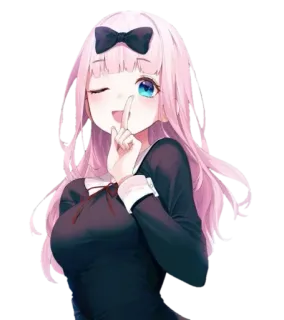 😋 0bab9790 Chika Fujiwara Kaguya-sama: Love Is War anime, chika fujiwara, kaguya-sama, love is war, cartoon, cute, girl telegram sticker