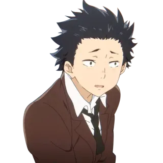 😅 37d70155 Shoya Ishida A Silent Voice anime, character, A Silent Voice, Shoya Ishida telegram sticker