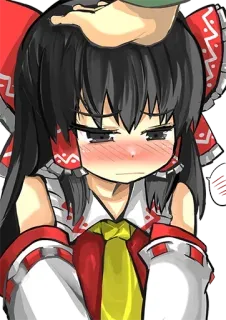 😊 4e572074 Reimu Hakurei Touhou Project anime, girl, cute, manga, touhou, reimu hakurei telegram sticker