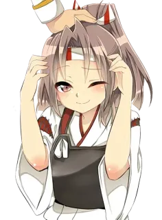 😊 52e8406b anime girl, cute, headband, uniform telegram sticker