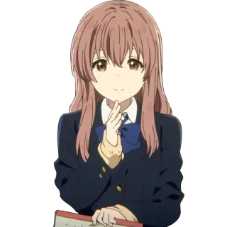 😊 8b4d232a Shouko Nishimiya A Silent Voice anime, girl, character, silent voice, shouko nishimiya telegram sticker