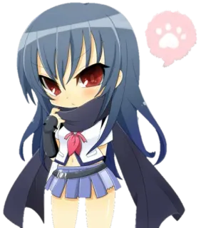 🐾 d0e11fb4 애니메이션, 소녀, 치비, 카와이, 귀여운 telegram sticker