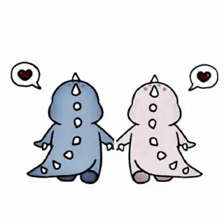 💌 7caa7dca 恐龙, 可爱, 卡通, 爱, 动物 telegram sticker