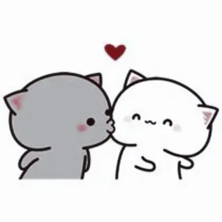 💌 b3457c07 猫, 亲亲, 爱, 心, 可爱, 动物 telegram sticker
