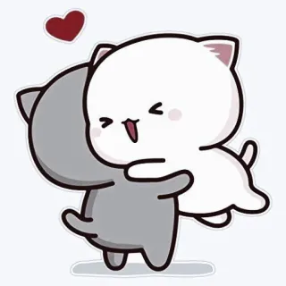 💌 fcb8dbea 猫, 爱, 心, 拥抱, 友谊 telegram sticker