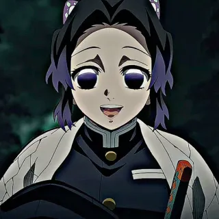 🦋 c88b339e Shinobu Kocho Demon Slayer Anime, Demon Slayer, Shinobu Kocho, Manga, Personaje, Sonrisa telegram sticker