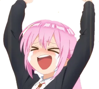 😆 72c1f9b9 anime, crying, joy, emotion, happy whatsapp sticker