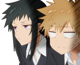 😨 ae3c8ab4 anime, boy, girl, school whatsapp sticker