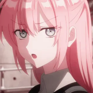 🍬 1247dff3 Anime, Chica, Pelo rosa, Dibujos animados, Lindo telegram sticker