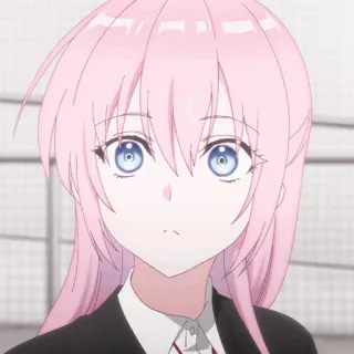 🍬 7f98d0cf anime, chica, pelo rosa, linda, personaje, manga telegram sticker