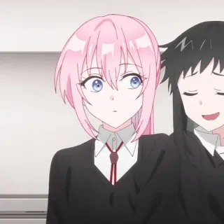 🍬 9c74c27b anime, pelo rosa, chica, mujer, dibujos animados telegram sticker