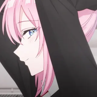🍬 eb015ad0 anime, pelo rosa, chica, dibujos animados telegram sticker