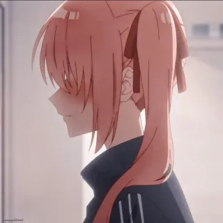 📎 05d167e1 anime meisje, roze haar, anime, blozend whatsapp sticker