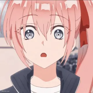 📎 7cb19e07 anime, meisje, verrast, roze haar, cartoon, illustratie whatsapp sticker