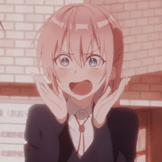📎 aa86110a anime, meisje, geschokt, verrast, schattig whatsapp sticker