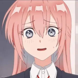 📎 fd47b46e Anime, Manga, Cartoon, Meisje, Roze haar, Schooluniform, Schattig whatsapp sticker