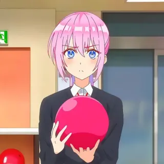 🙂 075d8e3c 动漫, 粉色头发, 角色, 女孩, 动画 telegram sticker
