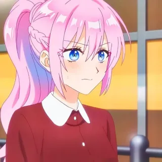 🙂 33ef1fa6 动漫, 女孩, 粉色头发, 卡通, 角色 telegram sticker