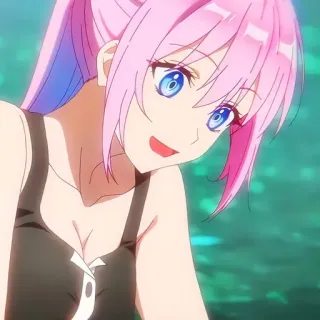 🙂 d58d72d1 动漫, 女孩, 粉色头发, 可爱, 角色 telegram sticker