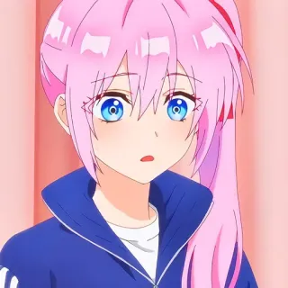 🙂 d5a2cb40 动漫, 卡通, 女孩, 粉色头发, 可爱, 动画 telegram sticker