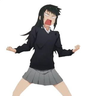 😡 200459be อนิเมะ, นักเรียนหญิง, โกรธ, ตื่นเต้น, หงุดหงิด telegram sticker