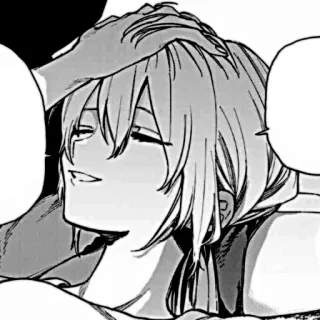 🎧 33c00003 Anime, Manga, Poklepywanie po głowie, Uczucie, Postać whatsapp sticker