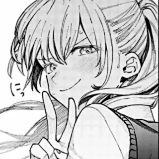 🎧 dc06e230 にっ Anime, Manga, Znak pokoju, Dziewczyna, Japoński, Uśmiech whatsapp sticker