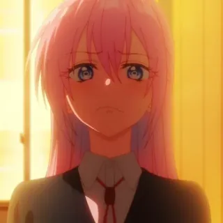 ☁️ 06106a9f anime, girl, cute, pink hair, blush, portrait whatsapp sticker