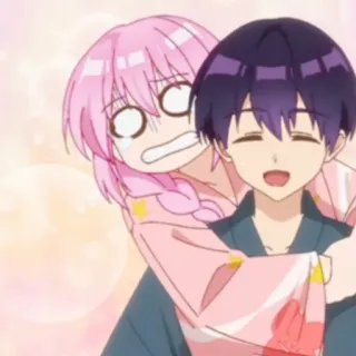 🌸 38e6b424 anime, couple, romance, love, characters, cute whatsapp sticker