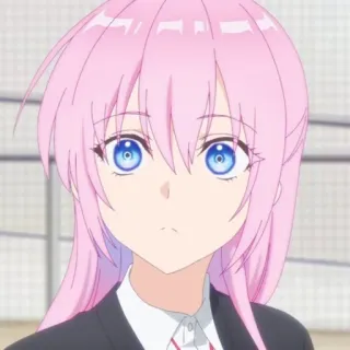 🫐 3fdff8f9 anime, girl, pink hair, cute, cartoon, female, portrait whatsapp sticker