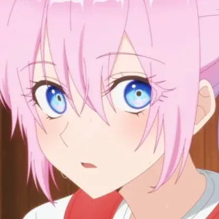 🫐 65ed748e anime, girl, pink hair, cute, manga, cartoon whatsapp sticker