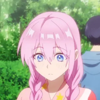 ☁️ 72d1f1ad anime, manga, pink hair, character, girl, cartoon whatsapp sticker