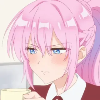 ☁️ 95ed9ea0 anime, girl, pink hair, cute, character, manga whatsapp sticker