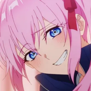 🌸 9694d7fc anime, girl, pink hair, cute, character whatsapp sticker