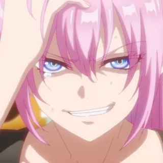 ☁️ 96bc5af4 anime, manga, pink hair, character, girl, angry, expression whatsapp sticker