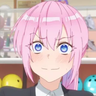 🌸 b85ab870 anime, pink hair, cute, manga, girl, female, cartoon, character whatsapp sticker