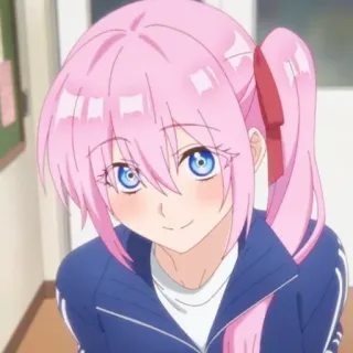 🫐 b9c9701b anime, cartoon, girl, pink hair, female, blue eyes, animation whatsapp sticker