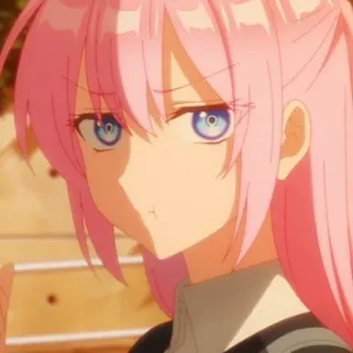 🫐 d1d3db91 anime, pink hair, girl, cartoon whatsapp sticker