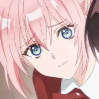 🔮 243b1eb3 アニメ, 漫画, カートゥーン, キャラクター, ピンク髪, 青い目 telegram sticker